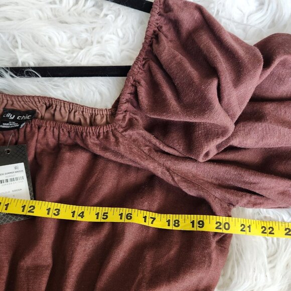 City Chic Dress Women's Small 16W Linen Blend Tiered Summer Breeze NWT - Picture 7 of 16